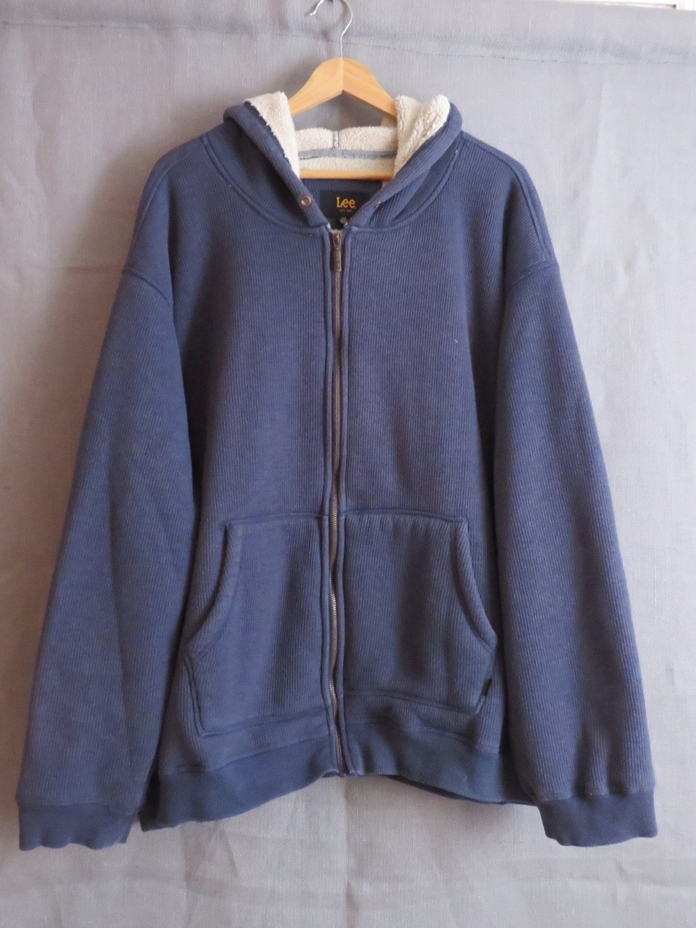Lee Men's Navy Sherpa-Lined Zip Hoodie